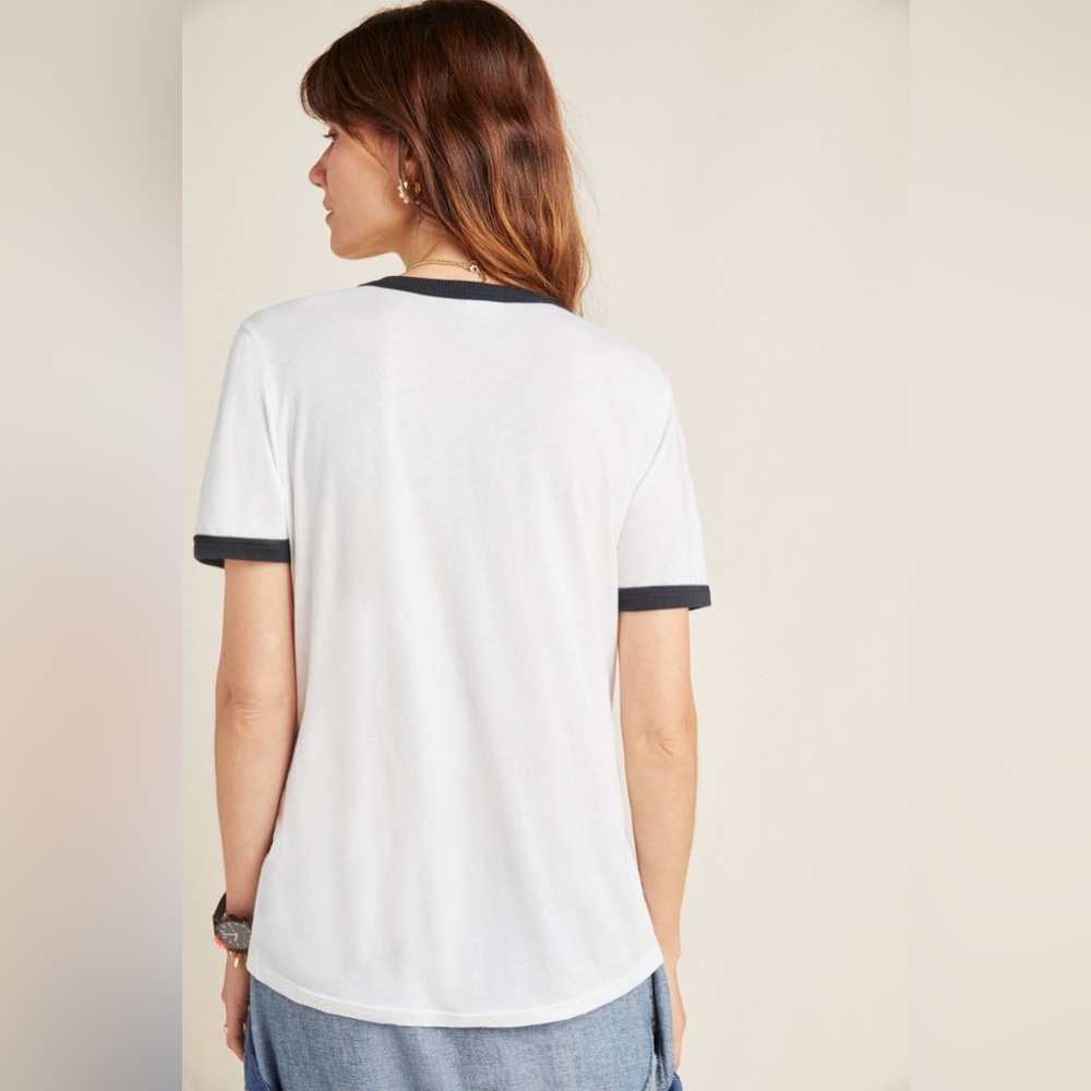 NEW ⭐️RARE⭐️ Anthropologie Letluv Rolling Stones Ringer Tee Small - Picture 8 of 10